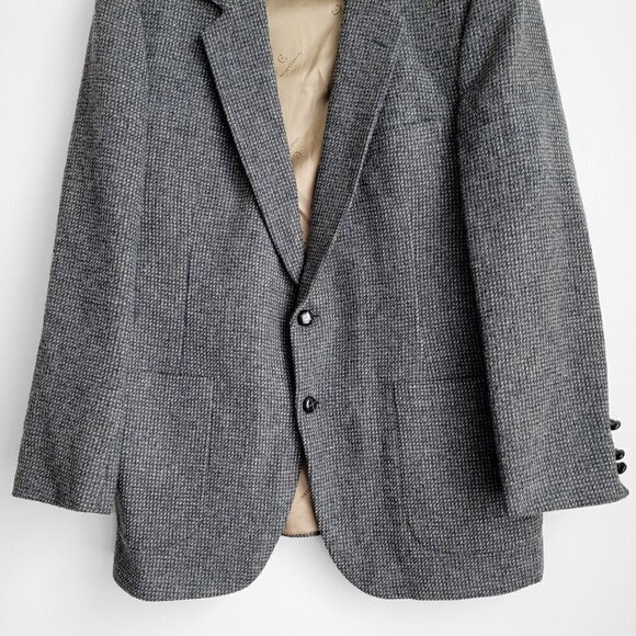 Nino Cerruti Single Breasted 100% Wool Sport Vintage Houndstooth Blazer Coat - Picture 3 of 11